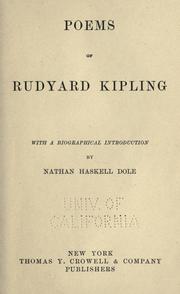 Cover of: The  poems of Rudyard Kipling