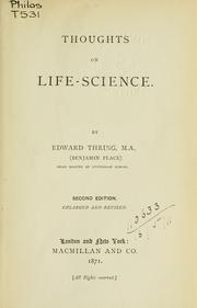 Cover of: Thoughts on life-science.