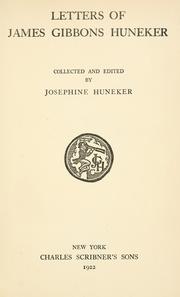 Cover of: Letters by James Huneker