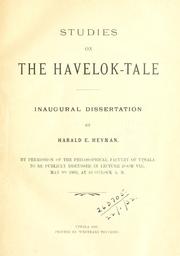 Cover of: Studies on the Havelok-tale. by Harald E Heyman