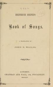 Cover of: Book of songs by Heinrich Heine