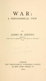 Cover of: War by James H. Cousins