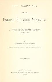 The beginnings of the English romantic movement
