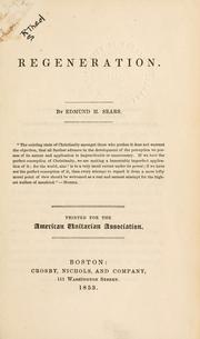 Cover of: Regeneration. by Edmund H. Sears, Edmund H. Sears