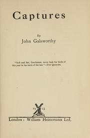 Cover of: Captures. by John Galsworthy