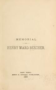 Memorial of Henry Ward Beecher