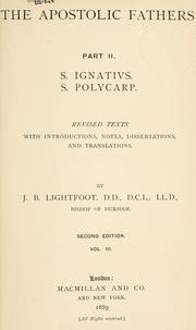 Cover of: The apostolic fathers ... by the late J.B. Lightfoot