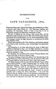 Cover of: The Cape catalogue of stars by Royal Observatory, Cape of Good Hope.