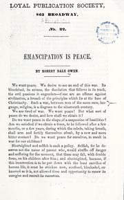 Emancipation is peace by Robert Dale Owen