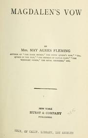 Magdalen's vow by May Agnes Fleming