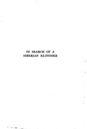 Cover of: In search of a Siberian Klondike by Washington Baker Vanderlip