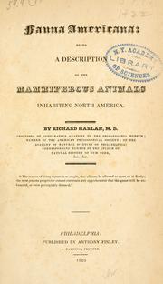 Cover of: Fauna americana by Harlan, Richard