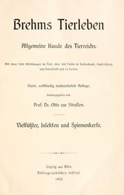 Cover of: Brehms Tierleben. by Alfred Edmund Brehm