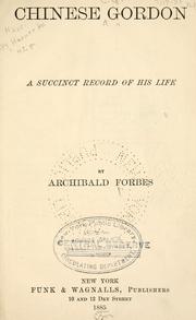 Cover of: Chinese Gordon by Archibald Forbes