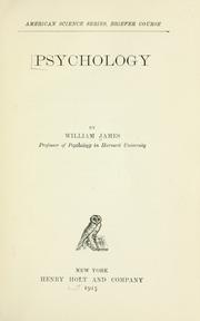 Cover of: Psychology by William James