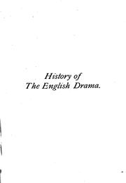 Cover of: A brief history of the English drama by William Echard Golden