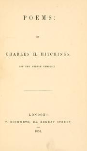 Cover of: Poems. by Charles H. Hitchings