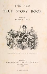 Cover of: The red true story book by Andrew Lang