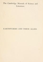 Cover of: Earthworms and their allies