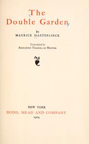 Cover of: The double garden. by Maurice Maeterlinck