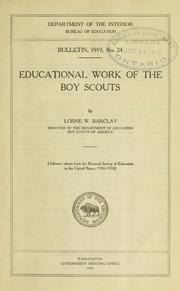 Cover of: Educational work of the Boy Scouts