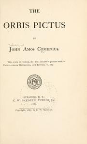 Cover of: The Orbis pictus of John Amos Comenius by Johann Amos Comenius