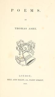 Cover of: Poems. by T. Ashe