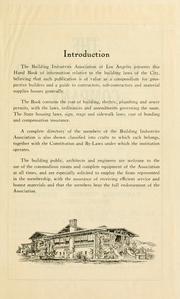 Cover of: Building, hotel and lodging house laws with amendments to Nov. 15th, 1917.