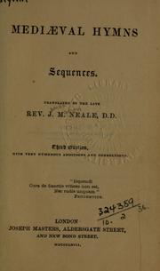 Cover of: Mediaeval hymns and sequences, translated.