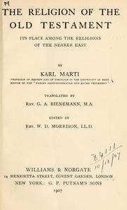 Cover of: The religion of the Old Testament by Karl Marti