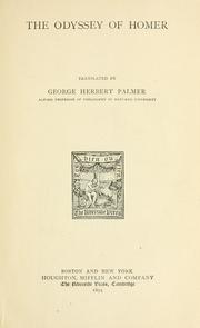 Cover of: The Odyssey of Homer. by Όμηρος, Όμηρος