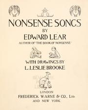 Cover of: Nonsense songs