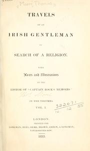 Cover of: Travels of an Irish gentleman in search of a religion by Thomas Moore