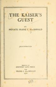Cover of: The Kaiser's guest