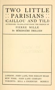 Cover of: Two little Parisians by Pierre Mille, Pierre Mille