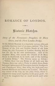 Cover of: The romance of London. by John Timbs