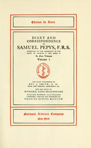 Cover of: Diary and correspondence: The diary deciphered by J. Smith from the original shorthand ms.