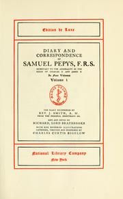 Diary and correspondence by Samuel Pepys