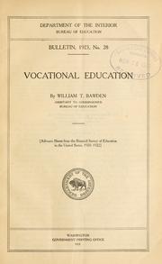 Cover of: Vocational education