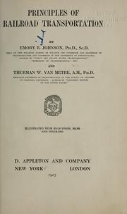 Cover of: Principles of railroad transportation