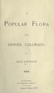 Cover of: A popular flora of Denver, Colorado