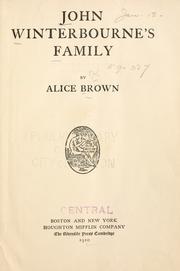 Cover of: John Winterbourne's family