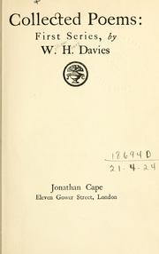 Cover of: Collected poems. by W. H. Davies