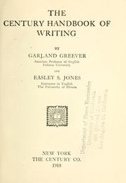 Cover of: The Century handbook of writing by Garland Greever