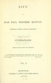 Cover of: Life of Jean Paul Frederic Richter. by Eliza Buckminster Lee