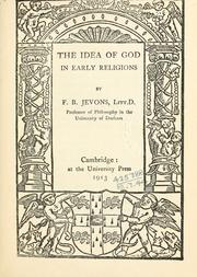 Cover of: The idea of God in early religions. by F. B. Jevons