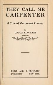 Cover of: They call me carpenter by Upton Sinclair