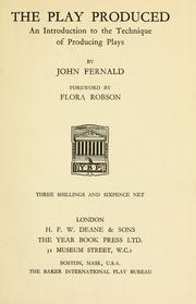 The play produced by John Fernald