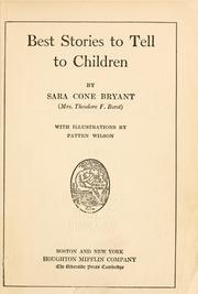 Cover of: Best stories to tell to children by Sara Cone Bryant