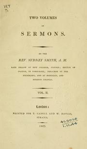 Cover of: Two volumes of sermons by Sydney Smith